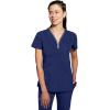 Healing Hands Scrub Top for Women Sonia Top with 3 Pockets Moisture Wicking, 360° Stretch & Recycled Fibers – 2274(Navy)