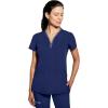 Healing Hands Scrub Top for Women Sonia Top with 3 Pockets Moisture Wicking, 360° Stretch & Recycled Fibers – 2274(Navy)