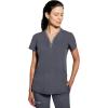 Healing Hands Scrub Top for Women Sonia Top with 3 Pockets Moisture Wicking, 360° Stretch & Recycled Fibers – 2274(Pewter)