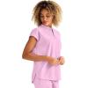 Healing Hands Women Medical Scrub Top Sandy Top with 2 Pockets, Moisture Wicking, 360° Stretch and Recycled Fiber – 2286(Ballet Slipper)