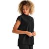 Healing Hands Women Medical Scrub Top Sandy Top with 2 Pockets, Moisture Wicking, 360° Stretch and Recycled Fiber – 2286(Black)