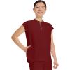 Healing Hands Women Medical Scrub Top Sandy Top with 2 Pockets, Moisture Wicking, 360° Stretch and Recycled Fiber – 2286(Garnet Red)
