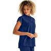 Healing Hands Women Medical Scrub Top Sandy Top with 2 Pockets, Moisture Wicking, 360° Stretch and Recycled Fiber – 2286(Navy)