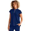 Healing Hands Women Medical Scrub Top Sandy Top with 2 Pockets, Moisture Wicking, 360° Stretch and Recycled Fiber – 2286(Navy)