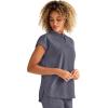 Healing Hands Women Medical Scrub Top Sandy Top with 2 Pockets, Moisture Wicking, 360° Stretch and Recycled Fiber – 2286(Pewter)