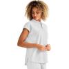 Healing Hands Women Medical Scrub Top Sandy Top with 2 Pockets, Moisture Wicking, 360° Stretch and Recycled Fiber – 2286(Silver Stone)