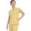 Healing Hands Women Medical Scrub Top Sandy Top with 2 Pockets, Moisture Wicking, 360° Stretch and Recycled Fiber – 2286(Sunray Yellow)