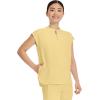 Healing Hands Women Medical Scrub Top Sandy Top with 2 Pockets, Moisture Wicking, 360° Stretch and Recycled Fiber – 2286(Sunray Yellow)