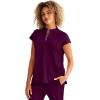Healing Hands Women Medical Scrub Top Sandy Top with 2 Pockets, Moisture Wicking, 360° Stretch and Recycled Fiber – 2286(Wine)