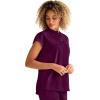 Healing Hands Women Medical Scrub Top Sandy Top with 2 Pockets, Moisture Wicking, 360° Stretch and Recycled Fiber – 2286(Wine)