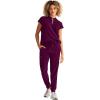 Healing Hands Women Medical Scrub Top Sandy Top with 2 Pockets, Moisture Wicking, 360° Stretch and Recycled Fiber – 2286(Wine)