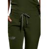 Healing Hands Women Scrub Pants with Rib Knit Waistband, Moisture Wicking, 360° Stretch and Recycled Fibers – 9152(Dark Pine)