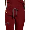 Healing Hands Women Scrub Pants with Rib Knit Waistband, Moisture Wicking, 360° Stretch and Recycled Fibers – 9152(Garnet Red)