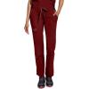 Healing Hands Women Scrub Pants with Rib Knit Waistband, Moisture Wicking, 360° Stretch and Recycled Fibers – 9152(Garnet Red)