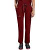 Healing Hands Women Scrub Pants with Rib Knit Waistband, Moisture Wicking, 360° Stretch and Recycled Fibers – 9152(Garnet Red)