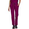 Healing Hands Women Scrub Pants with Rib Knit Waistband, Moisture Wicking, 360° Stretch and Recycled Fibers – 9152(Wine)