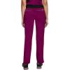Healing Hands Women Scrub Pants with Rib Knit Waistband, Moisture Wicking, 360° Stretch and Recycled Fibers – 9152(Wine)