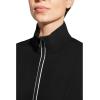 Healing Hands Women’s Carly Collar Scrub Jacket Ribbed Knit Collar, Moisture Wicking, 360° Stretch, Recycled Fibers – 5068(Black)