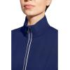Healing Hands Women’s Carly Collar Scrub Jacket Ribbed Knit Collar, Moisture Wicking, 360° Stretch, Recycled Fibers – 5068(Navy)