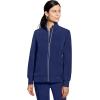 Healing Hands Women’s Carly Collar Scrub Jacket Ribbed Knit Collar, Moisture Wicking, 360° Stretch, Recycled Fibers – 5068(Navy)