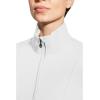 Healing Hands Women’s Carly Collar Scrub Jacket Ribbed Knit Collar, Moisture Wicking, 360° Stretch, Recycled Fibers – 5068(White)