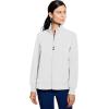 Healing Hands Women’s Carly Collar Scrub Jacket Ribbed Knit Collar, Moisture Wicking, 360° Stretch, Recycled Fibers – 5068(White)