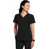 Healing Hands Women’s Medical Scrub Top Skyler with 2 Pockets Moisture Wicking, 360° Stretch & Recycled Fiber – 2285(Black)