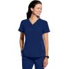Healing Hands Women’s Medical Scrub Top Skyler with 2 Pockets Moisture Wicking, 360° Stretch & Recycled Fiber – 2285(Navy)