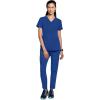 Healing Hands Women’s Medical Scrub Top Skyler with 2 Pockets Moisture Wicking, 360° Stretch & Recycled Fiber – 2285(Royal)