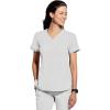 Healing Hands Women’s Medical Scrub Top Skyler with 2 Pockets Moisture Wicking, 360° Stretch & Recycled Fiber – 2285(Silver Stone)