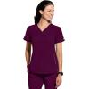Healing Hands Women’s Medical Scrub Top Skyler with 2 Pockets Moisture Wicking, 360° Stretch & Recycled Fiber – 2285(Wine)
