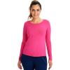 Healing Hands Mackenzie Women’s Underscrub, Long Sleeve Tee with Thumbholes, Modern Fit Undershirt- 5051(Carnation Pink)