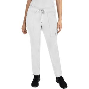 Healing Hands Jogger Scrubs for Women 7 Pocket HH360 Women’s 9154 Nikki Womens Joggers with Drawstring(White)
