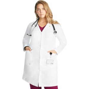 Healing Hands Lab Coat For Woman Faye White Coat with 5 Pockets, Moisture Wicking and 2-Way Stretch 5161(White)
