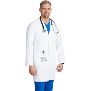 Healing Hands Lab Coat for Men’s Luke Labcoat With 5 Pockets & 2-way Stretch Fabric 5151(White)