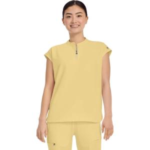 Healing Hands Women Medical Scrub Top Sandy Top with 2 Pockets, Moisture Wicking, 360° Stretch and Recycled Fiber – 2286(Sunray Yellow)