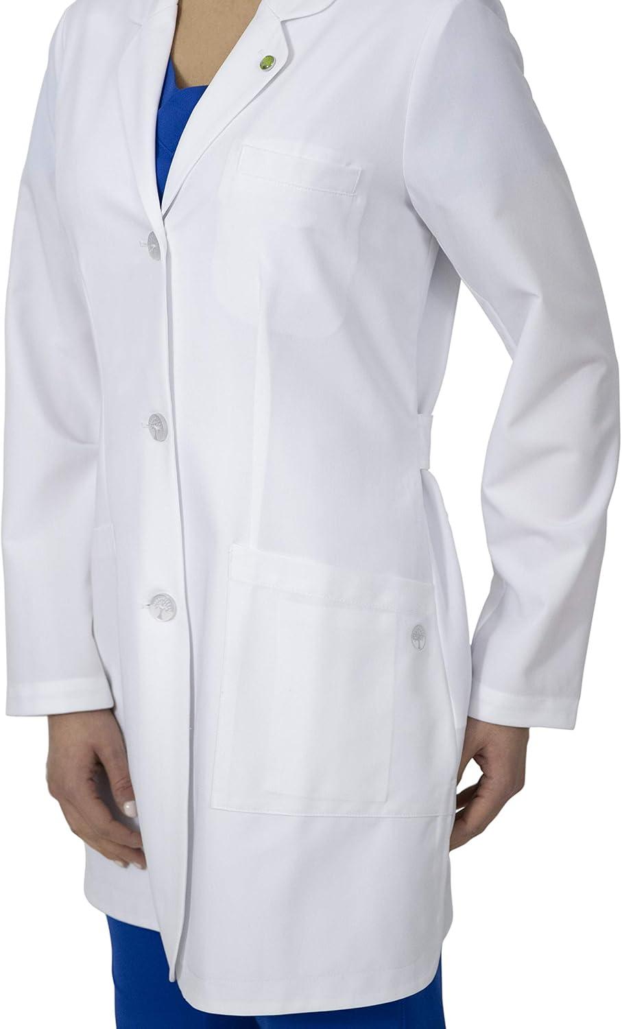 imageHealing Hands Lab Coat For Woman White Coat Fiona with 4 Pockets Fluid Barrier Easy Care and 360 Stretch Fabric 5101White