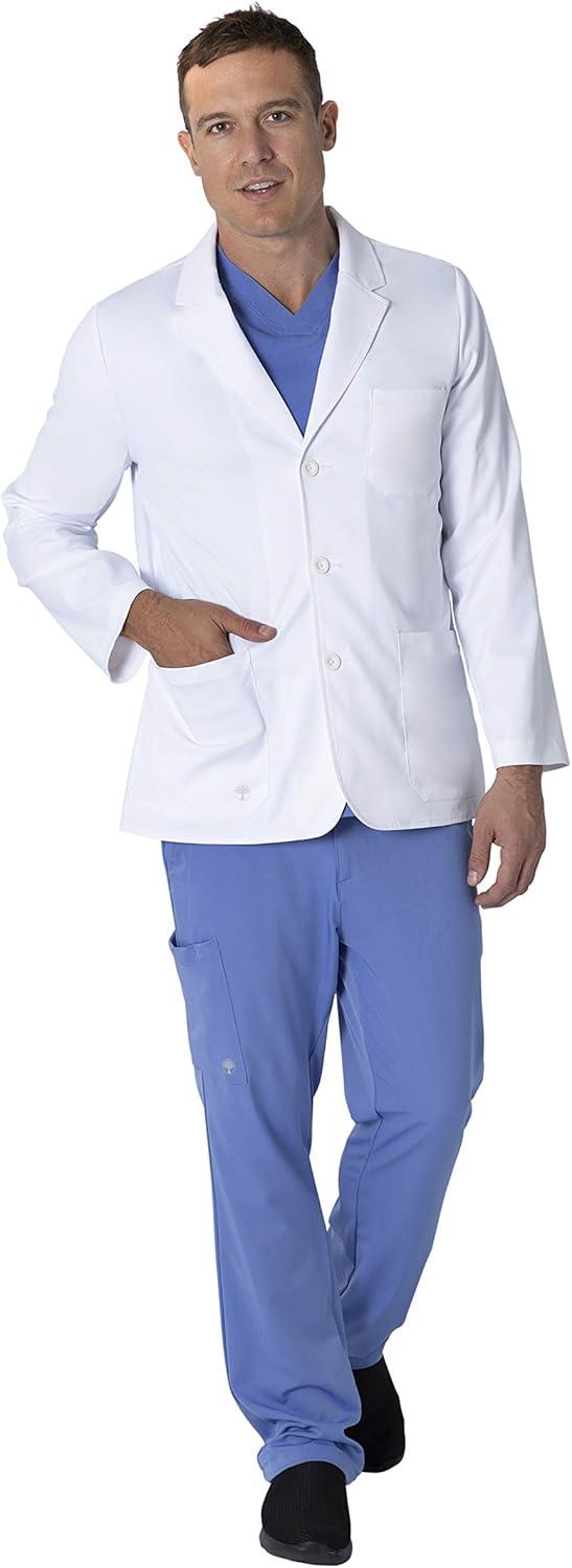 imageHealing Hands Medical Lab Coat Leo White Coat with 5 Pockets Soft ampamp 2Way Stretch Fabric 5150White