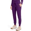 Healing Hands Women’s Jogger Scrub Pant 7 Pockets Elastic Drawstring, with Moisture Wicking & 2-Way Stretch Technology – 9244(Eggplant)