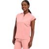 Healing Hands Women’s Scrub Top Relaxed Fit Journey Top – 2 Pockets with Knit Details, Dolman Sleeve and Rounded Hem – 2152(Blushing Peach)