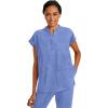 Healing Hands Women’s Scrub Top Relaxed Fit Journey Top – 2 Pockets with Knit Details, Dolman Sleeve and Rounded Hem – 2152(Ceil)