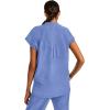 Healing Hands Women’s Scrub Top Relaxed Fit Journey Top – 2 Pockets with Knit Details, Dolman Sleeve and Rounded Hem – 2152(Ceil)