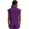 Healing Hands Women’s Scrub Top Relaxed Fit Journey Top – 2 Pockets with Knit Details, Dolman Sleeve and Rounded Hem – 2152(Eggplant)