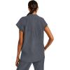 Healing Hands Women’s Scrub Top Relaxed Fit Journey Top – 2 Pockets with Knit Details, Dolman Sleeve and Rounded Hem – 2152(Heather Grey)