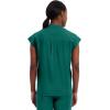 Healing Hands Women’s Scrub Top Relaxed Fit Journey Top – 2 Pockets with Knit Details, Dolman Sleeve and Rounded Hem – 2152(Hunter)