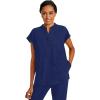 Healing Hands Women’s Scrub Top Relaxed Fit Journey Top – 2 Pockets with Knit Details, Dolman Sleeve and Rounded Hem – 2152(Navy)