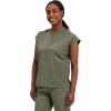 Healing Hands Women’s Scrub Top Relaxed Fit Journey Top – 2 Pockets with Knit Details, Dolman Sleeve and Rounded Hem – 2152(Olive)