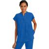 Healing Hands Women’s Scrub Top Relaxed Fit Journey Top – 2 Pockets with Knit Details, Dolman Sleeve and Rounded Hem – 2152(Royal)