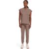 Healing Hands Women’s Scrub Top Relaxed Fit Journey Top – 2 Pockets with Knit Details, Dolman Sleeve and Rounded Hem – 2152(Santa Fe Tan)