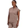 Healing Hands Women’s Scrub Top Relaxed Fit Journey Top – 2 Pockets with Knit Details, Dolman Sleeve and Rounded Hem – 2152(Santa Fe Tan)